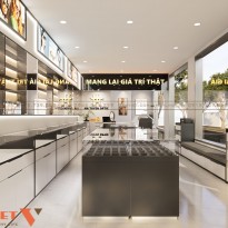 Thiết kế cửa hàng Kính mắt Anh Trường Hưng Yên 60m2